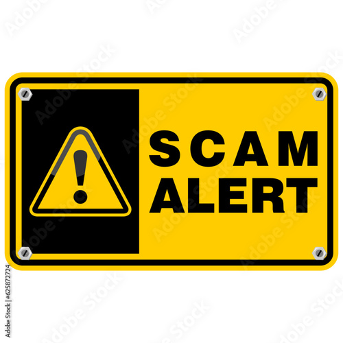 Scam Alert sign and sticker vector