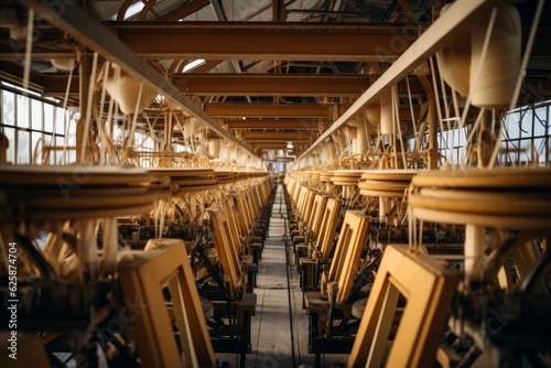 Textile Spinning Mill, Generative AI © fahmy