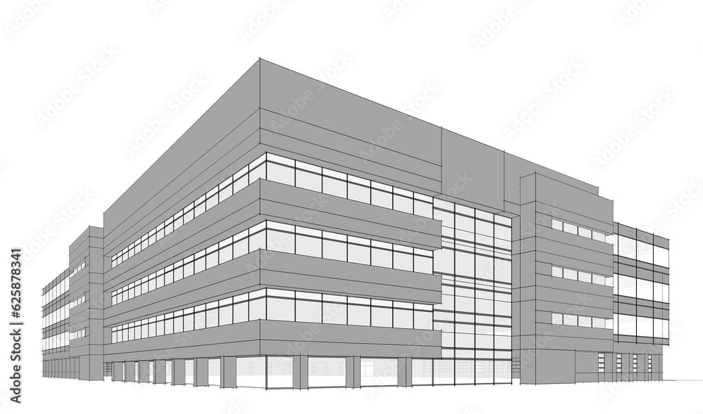 Office building sketch Office building sketch