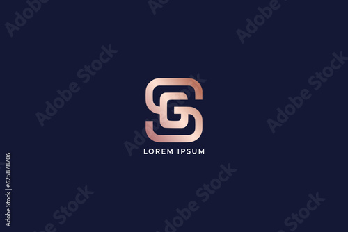 sg letter modern brand design modern style creative golden wordmark design typography illustration, sg golden, sg creative, gs logo design 