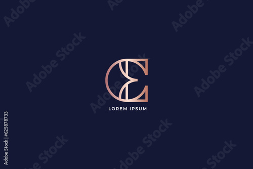 ce typo letter modern brand design modern style creative golden wordmark design typography illustration, ce modern luxury, ce lettering photo