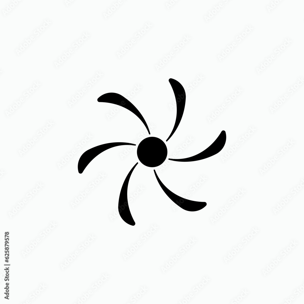 Propeller Icon. Fan, Ventilator, Turbine or Swirl Symbol  - Vector, Sign for Design, Presentation, Website or Apps Elements. 