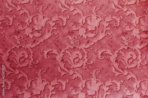 abstract flower patter in red color