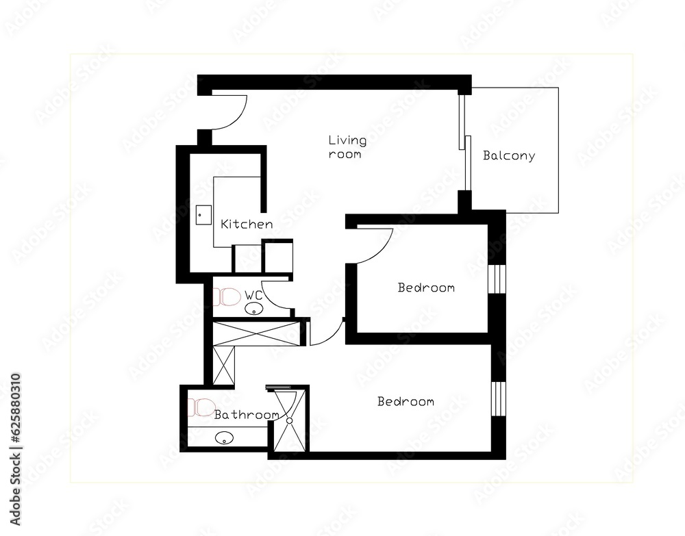Floor Plans for Real Estate Marketing  Apartment Floor Plans 2D Drawings 