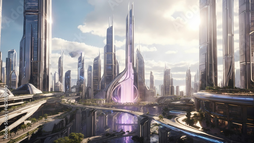 Futurescape  Captivating Images of Futuristic Skyscrapers and Urban Marvels