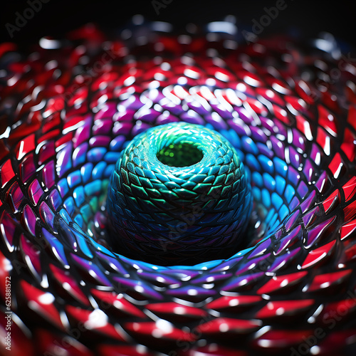 A Stunning Image of an Illusionary Vortex: A Venture into an Alternate Reality with Colorful and Touchable Patterns
