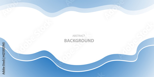 Blue wave modern background with white space for text and message. template design	