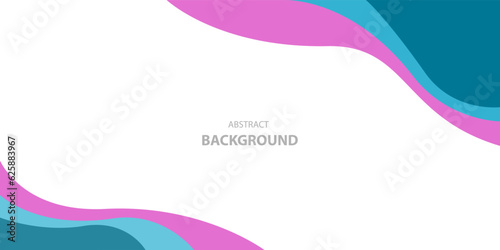 Colorful shapes frame background with white space for text and message. template design
