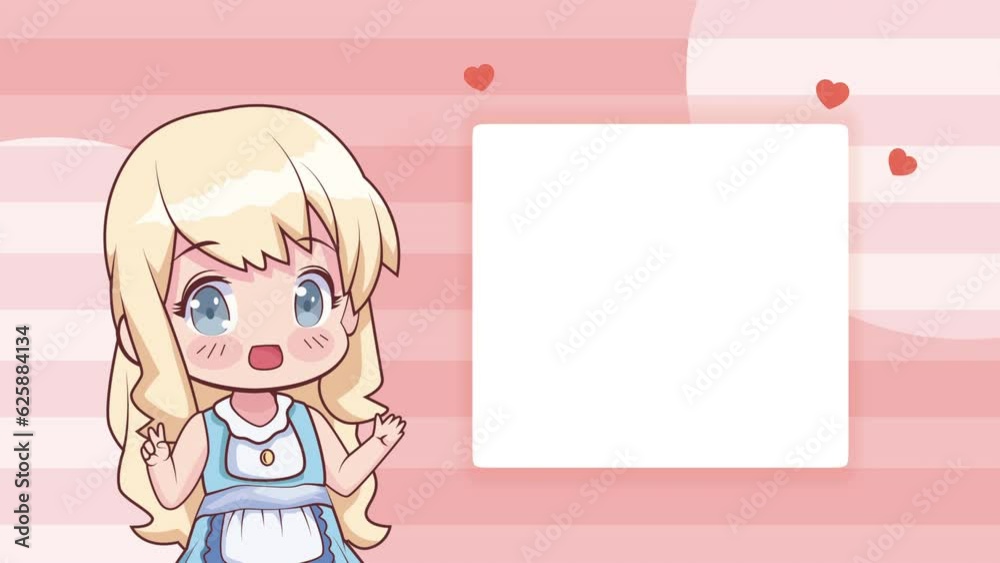 little blond girl anime character animation little blond girl anime character animation