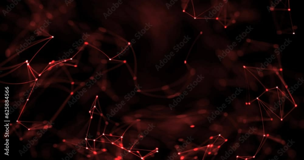 red particle line abstract background