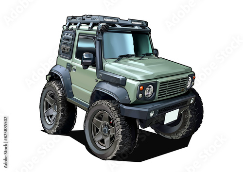 A muscular and tough SUV for uphill terrain