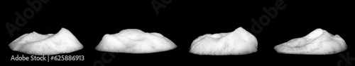 liquid white foam from soap or shampoo or shower gel Abstract soap bubbles. Set foam, soap bubble isolated on black, with clipping path texture and background.	
