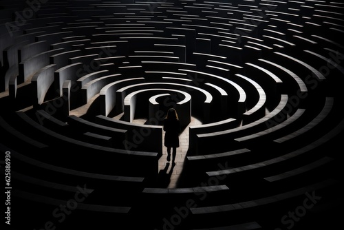 Silhouette of a Person in a Maze - Challenge and Solution