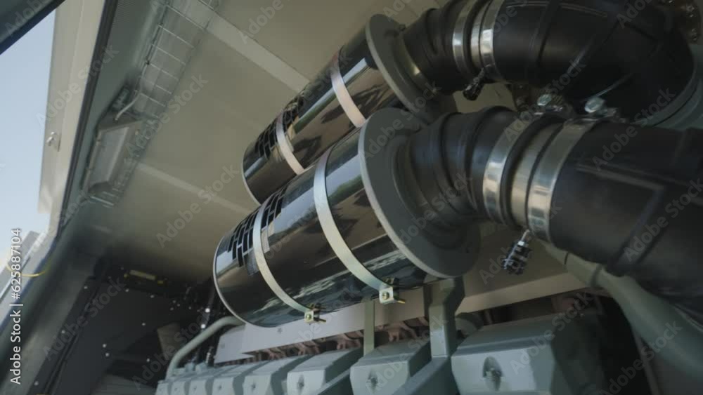 Purification of exhaust gases. Exhaust gas filtration. Diesel generator