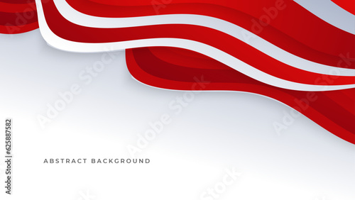 Modern abstract geometric red white background Premium Vector