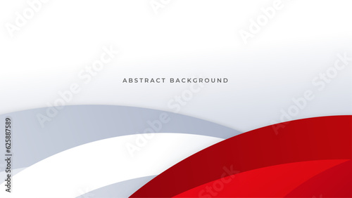 Modern abstract geometric red white background Premium Vector