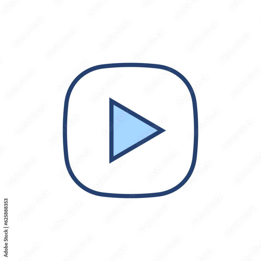 Play icon vector. Play button sign and symbol Play icon vector. Play button sign and symbol