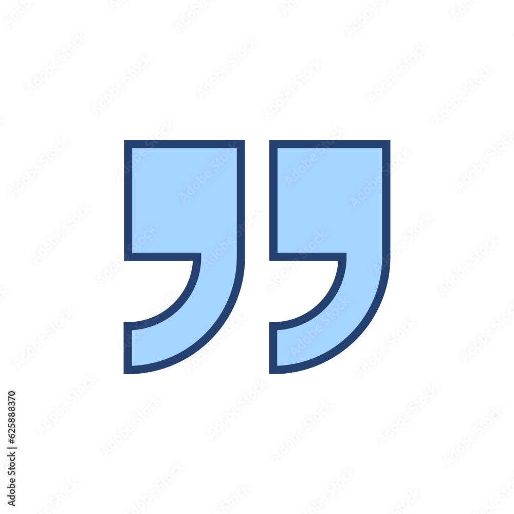 Quote icon vector. Quotation mark sign and symbol Quote icon vector. Quotation mark sign and symbol