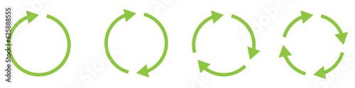 Circle arrows set. Rotate, refresh, reload icons