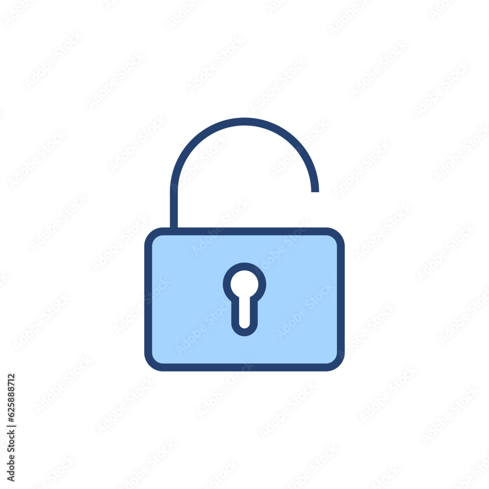 Unlock icon vector. Unlock sign and symbol. unlocked padlock icon Unlock icon vector. Unlock sign and symbol. unlocked padlock icon