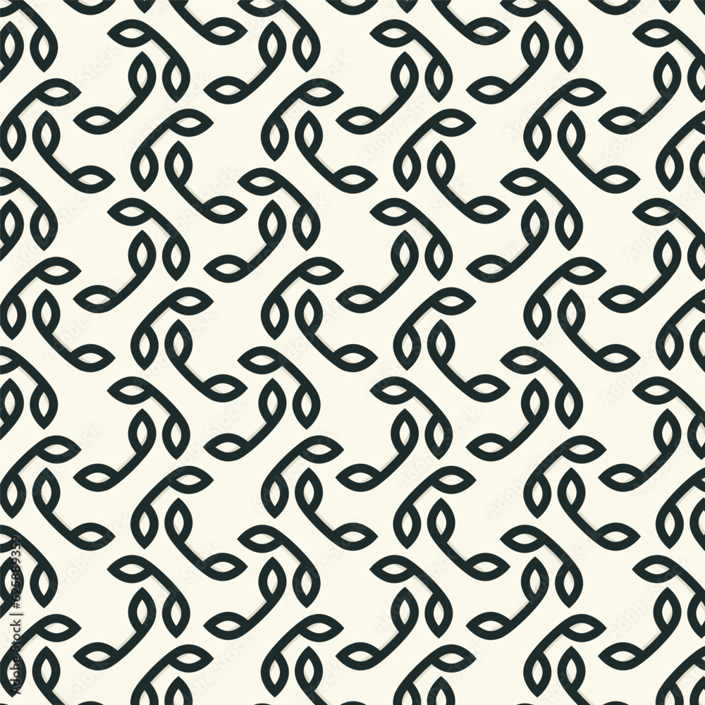Seamless pattern with interlaced lines. Abstract background
