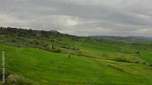 Wallpaper Mural Tuscany green fields in spring in the Orcia Valley italy Aerial view Torontodigital.ca