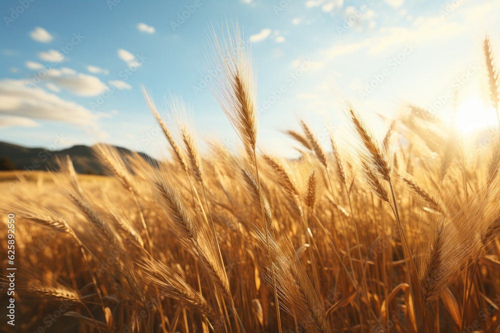 Golden Fields of Wheat Swaying in the Breeze, Generative AI