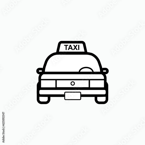 Taxi Icon. Cab Symbol. Transportation Element - Vector.    