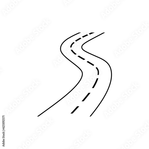 Road icon vector. route illustration sign. trip symbol or logo.