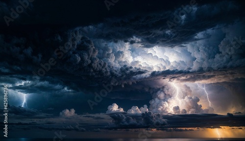 Electrifying Skies A Dramatic Stormy Cloudscape ai generated