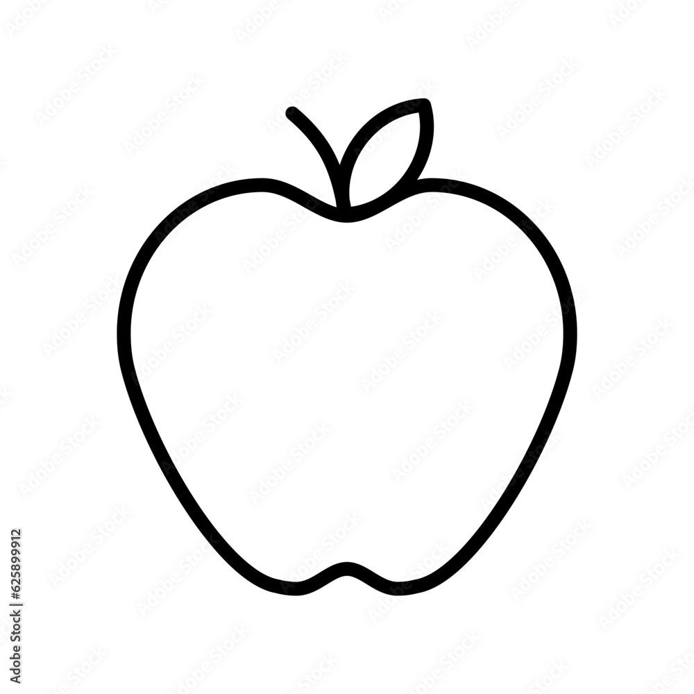apple line icon, education outline vector sign, linear style pictogram isolated on white. Study symbol, logo illustration. Editable stroke apple line icon, education outline vector sign, linear style pictogram isolated on white. Study symbol, logo illustration. Editable stroke