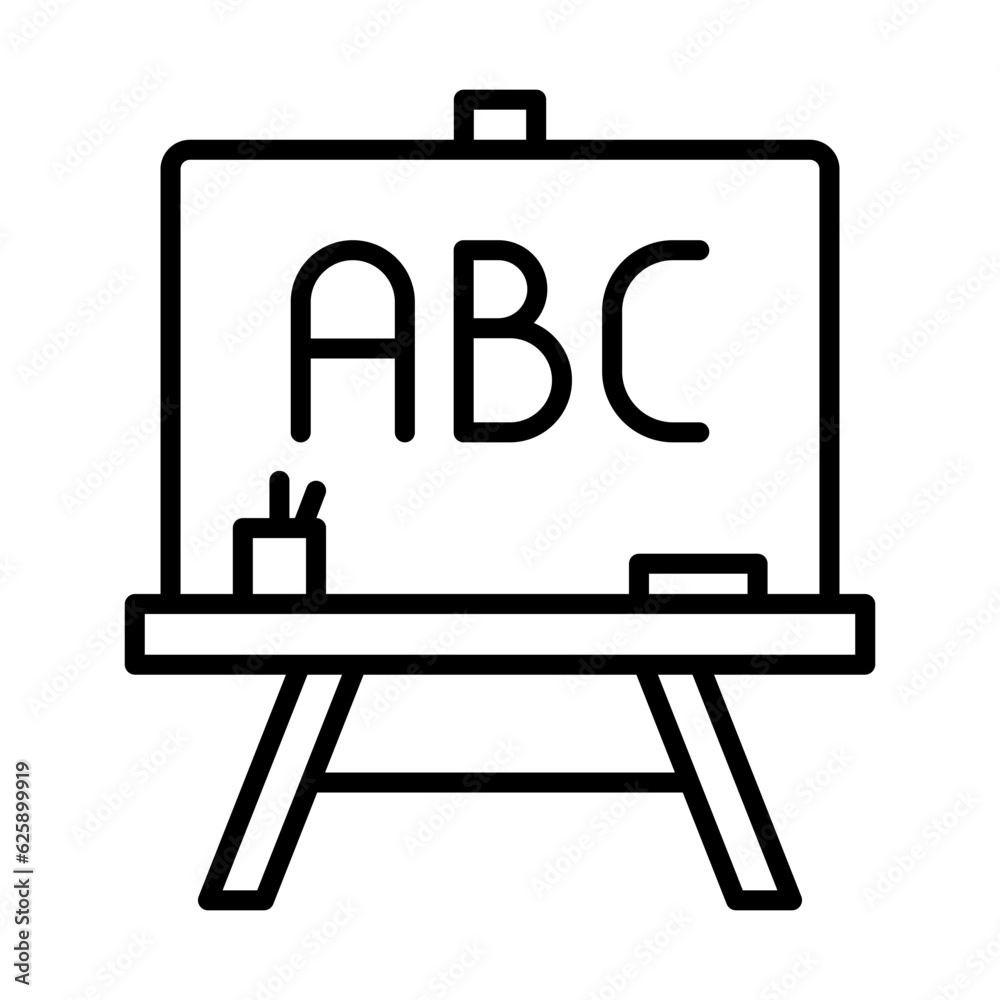 chalkboard line icon, whiteboard outline vector sign, linear style pictogram isolated on white. Study symbol, logo illustration. Editable stroke chalkboard line icon, whiteboard outline vector sign, linear style pictogram isolated on white. Study symbol, logo illustration. Editable stroke