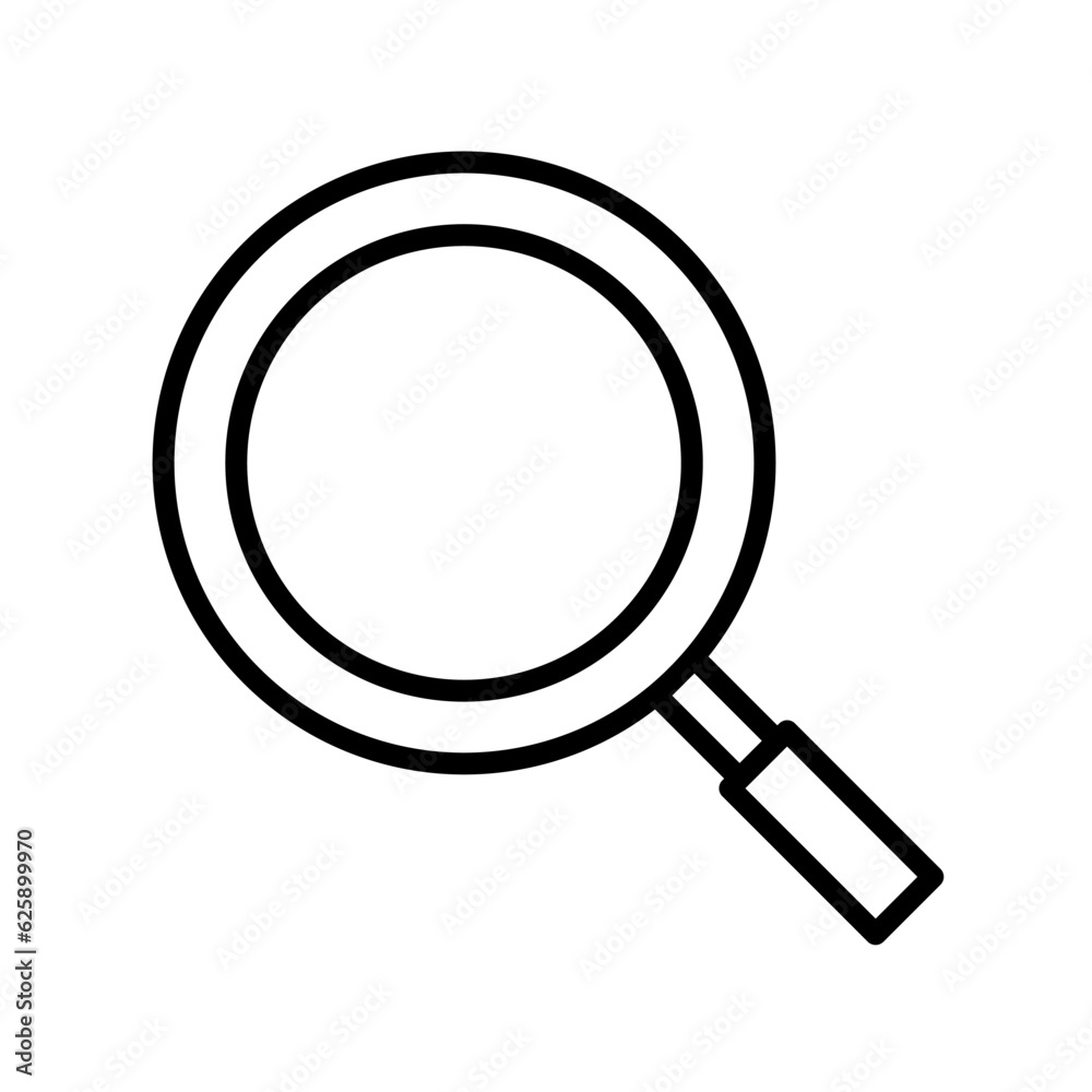 magnifying glass line icon, outline vector sign, linear style pictogram isolated on white. Study symbol, logo illustration. Editable stroke magnifying glass line icon, outline vector sign, linear style pictogram isolated on white. Study symbol, logo illustration. Editable stroke