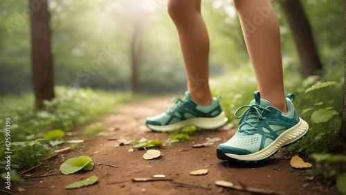 Stepping Towards a Greener Tomorrow: Environmental-Friendly Shoes, Embracing Nature's Call for Running Outdoors and Connecting with the Environment © Asiri