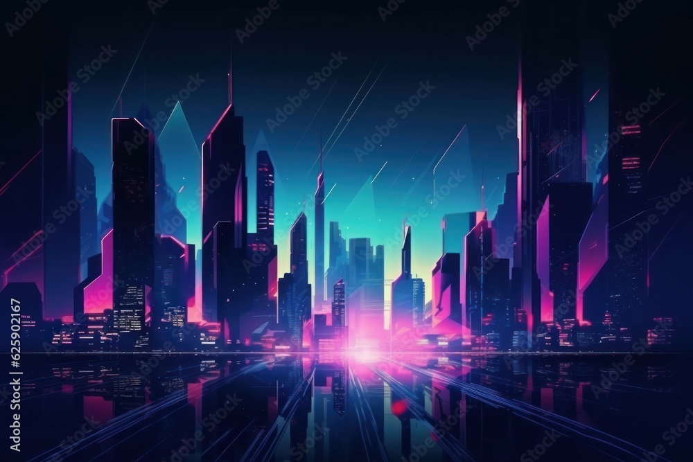 Cyberpunk city. Generate Ai