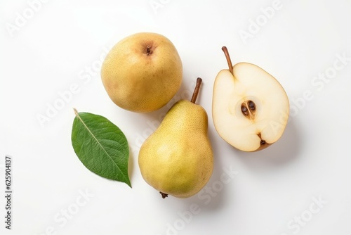Fresh pear cutted. Generate Ai