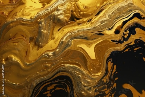 Gold liquid. Generate Ai