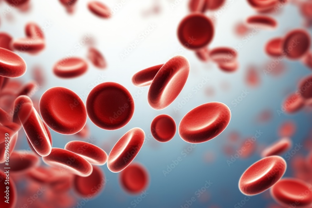 Blood cells in red blood cell. 3D rendering medical illustration. Blood cells in red blood cell. 3D rendering medical illustration.