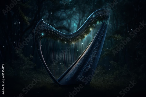 Harp forest. Generate Ai