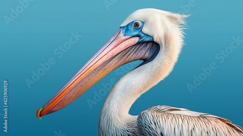 Profile view of a pelican. Generative AI
