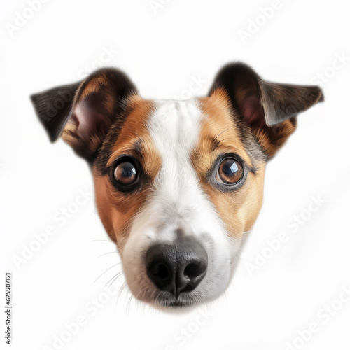 Jack russell terrier isolated on a white background