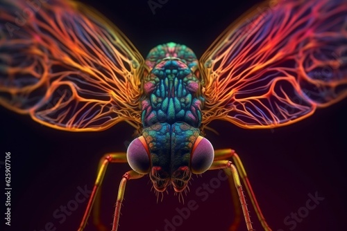 Mosquito macro. Generate Ai © nsit0108