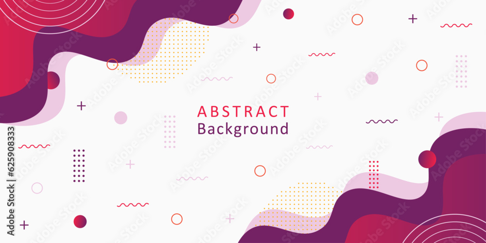 banner template with gradient color. Minimal Design background with purple liquid and geometric shape