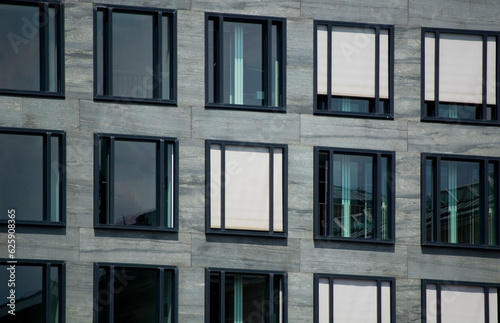 Modern facade of a residential building.