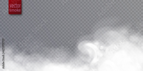 Texture of steam, smoke, fog, clouds. Vector isolated smoke. Aerosol effect	