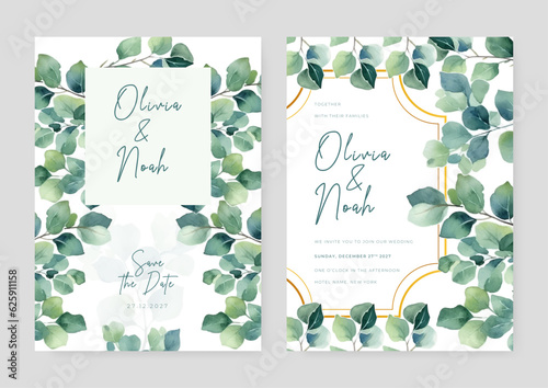 Universal hand drawn floral templates in warm colors perfect for an autumn or summer wedding and birthday invitations, menu and baby shower.
