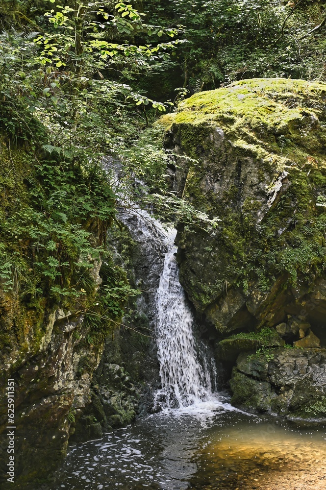 Waterfall in the Lotenbachklamm in nature reserve Black Forest Waterfall in the Lotenbachklamm in nature reserve Black Forest