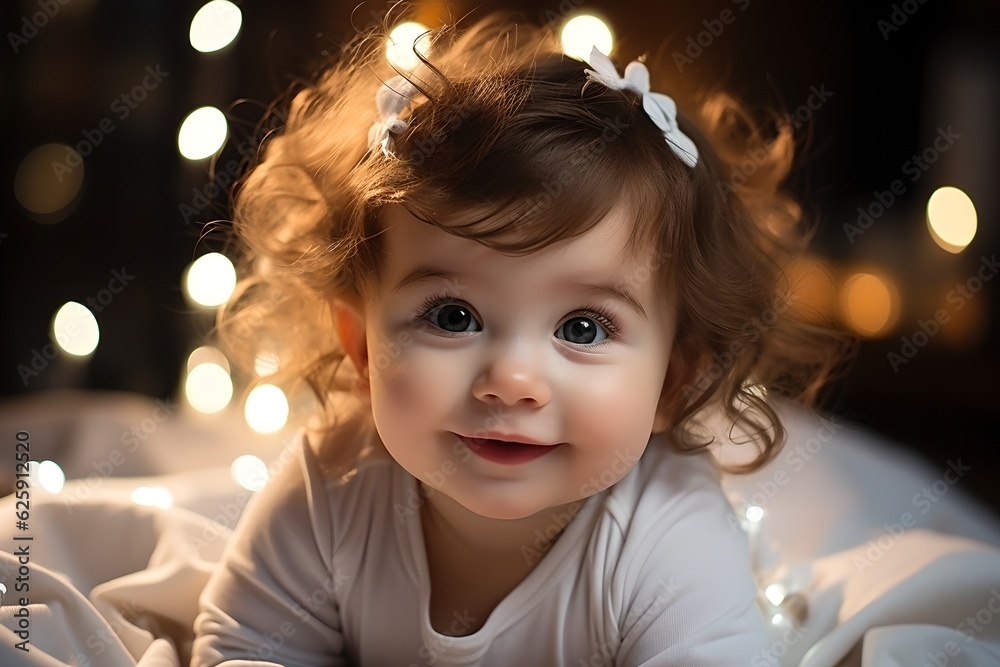 Smiling baby, generative AI Smiling baby, generative AI