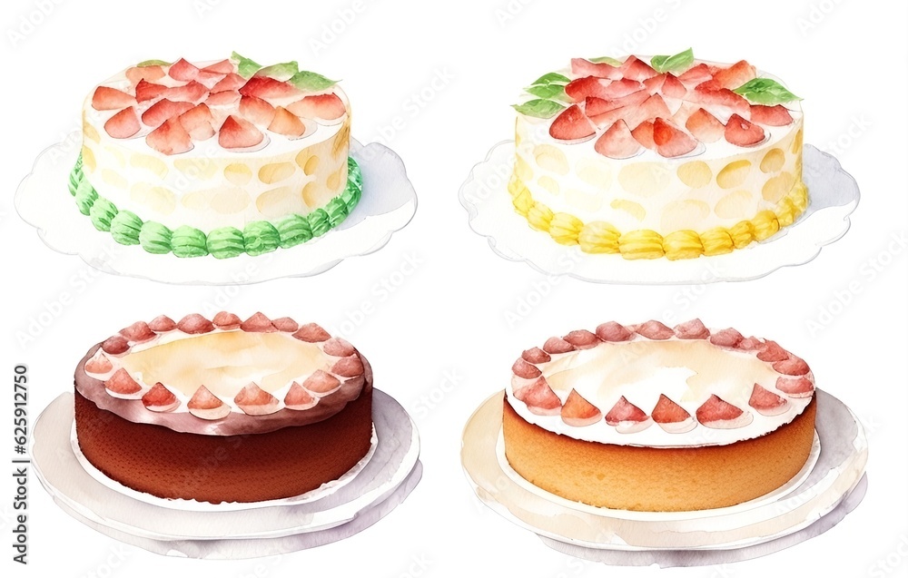 Cake set, generative ai Cake set, generative ai