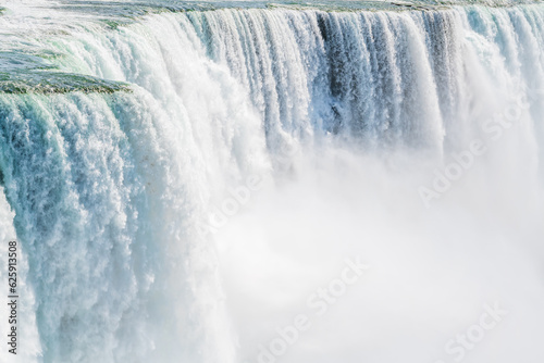 Strong rapids on the American - Canadian waterfalls Niagara Falls. 